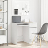 vidaXL Stôl biely 86x49x76 cm kompozitné drevo 861823