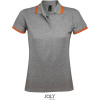 SOL'S | Pasadena Women, Dámske polo, sivá mel. - oranžová, M