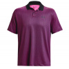Tricouri polo bărbați Under Armour Men's UA Performance 3.0 Printed Polo - black/rebel pink - Fialový (M)