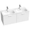 Ravak Chrome skrinka 120x49x47 cm závesná kúpeľňová skrinka pod umývadlo biela X000001779