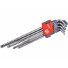 EXTOL PREMIUM Kľúče Torx zástrčné (s dierkou) predĺžené, 9-dielna sada, EXTOL PREMIUM 8819412