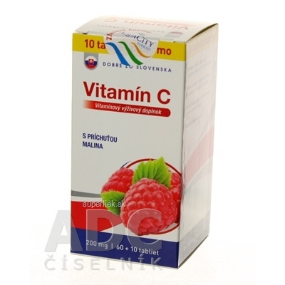 Dobré z SK Vitamín C 200 mg príchuť MALINA tbl 60+10 zadarmo (70 ks), 8586017620025