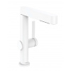 Hansgrohe Finoris Umývadlová batéria 230, s výpustom Push-Open a výsuvnou spŕškou, EcoSmart, matná biela 76063700-HG