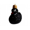 Vianočné ozdoby - Sklenený bauble, mini forma, figurína Swan 1 (Vianočné ozdoby - Sklenený bauble, mini forma, figurína Swan 1)