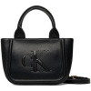 Calvin Klein Jeans Tašky RAISED CK SMALL TOTE WITH STRAP LV04F3219G Čierna