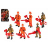 Teddies hasič plast 10 cm s doplnkami mix druhov na karte 15,5 x 25,5 x 4 cm