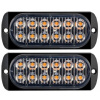 2 x VÝSTRAŽNÉ SVETLO 12 LED MAJÁK NÚDZOVÉ