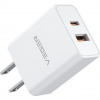 VEGER nabíjačka sieťová USB A + typ C PD QC3.0 3A 30W VLS302U biela ( )
