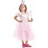 Kostým pre dievča - Ballerina 128 Šaty +outfit ST566 (Ballerina 128 princezná kostým +koruna +prútik ST566)