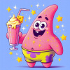 CUKROVÁ TLAČ jedlý obrázok na tortu Cukrová hmota SpongeBob Hviezdička Patrik