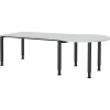 Obdĺžnikový stôl ,š x h 1600 x 800 mm, zaoblený prídavný prvok vpravo mauser