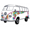 VWCOL Tetovanie na stenu VW Collection T1 Bulli Bus - Flower