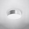 Sollux Lighting Stropné svietidlo Arena, 1x sivé plastové tienidlo, (biely plast), (fi 35 cm)