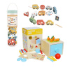 EDUkid EDUkid Set Montessori box 4 v 1 a Navliekanie Doprava