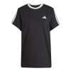 adidas Essentials 3 Stripe dámske tričko Black/White XXL (24-26)