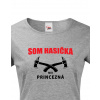 Hasičské tričko Som hasička, nie princezná, Barva Tmavý melír, Velikost L Bezvatriko.cz 0375