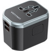 Nabíjačka do siete Vention 3-Port USB (C+A+A) Universal Travel Adapter (20W/18W/18W) Black (FJCB0)
