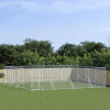 Vonkajší koterec pre psov strieborný 8x8x2 m pozinkovaná oceľ-ForU-3190464