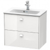 Duravit Brioso - Umývadlová skrinka Compact, 55x62x39 cm, 2 zásuvky, lesklá biela BR411002222