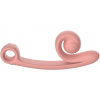 Silikónový vibrátor Snail Vibe Curve s výbežkom na klitoris (24 cm)
