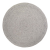 Sivý ručne vyrobený koberec zo zmesi vlny a bavlny Nattiot Neethu, ø 140 cm