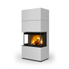 krbová kamna ROMOTOP CARA C keramika holubí šeď 51502 - designový akumulační krb