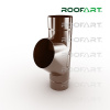 ROOFART Napojenie zvodu RB 100mm - čokoládová (RAL 8017)