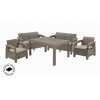 Keter Zahradní nábytek Corfu Fiesta set dvě dvousedačky + dvě křesla + stůl cappuccino