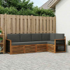 Rohová sofa sada s polštářem 4 pcs Přirozená a Anthracitová 3384353