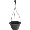 PlasticFuture Závesný kvetináč Respana Pure tmavosivý, 20,8 cm