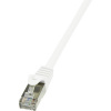LogiLink CP2071S RJ45 sieťové káble, prepojovacie káble CAT 6 F/UTP 5.00 m biela s ochranou 1 ks; CP2071S