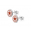 CITY STORM Unisex oceľové náušnice Red Star + darčeková krabička zadarmo