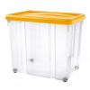 Tontarelli Box PUZZLE 80L s vekom a kolieskami, transp/oranžová 8031881ABV