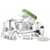 SENCOR STM 3780GG Kuchynský robot, 1 200 W, 5l nádoba z nehrdzavejúcej ocele, 6 nastavení rýchlosti a 2 programy NutriSmart, 4 nástavce, FLEXI metla a šľahač, mlynček na mäso
