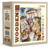 Wooden city - Puzzle Mačiatka v Londýne drevené - 200 dielov