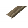 AP45 schodová lišta predvŕtaná ACARA, hliník elox bronz, 12x28 mm, 2,7 m, 5 mm