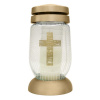 Kahanec Bolsius 3D S 04 Kríž, 21 cm, na hrob, s náplňou 36 h