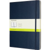 Linajkový zápisník Moleskine v pevnej väzbe linajkový XL zafírový