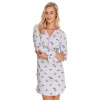 Dámská noční košile Livia 2574/21 TARO šedá melír XL