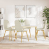vidaXL Jedálenské stoličky 4 ks, krémovo biele, zamat - Biela - 22946-164455