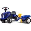 FALK Odrážadlo 280C Baby New Holland T7 s vlečkou a lopatkou s hrabličkami
