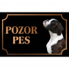 Boxer - Kovová tabuľka POZOR PES