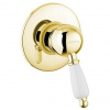 Sapho Kirké Biela sprchová batéria s 1 výstupom, zlatá KI41BZ