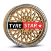 Borbet B 7x17 4x100 ET38 gold rim polished