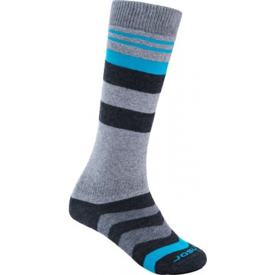 Dětské merino ponožky SENSOR Slope šedá/černá/tyrkys Velikost: 1/2, Barva: šedá