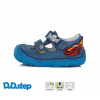 D.D.STEP kožené barefoot sandálky H073 car - royal blue Veľkosť-obuvi: 20