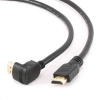 GEMBIRD kabel HDMI-HDMI 1,8m, 1.4, M/M stíněný, zlacené kontakty, 90° lomený, černý CC-HDMI490-6 Gembird