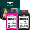 Atrament EVOKE Tusz HP 300 XL zestaw CC641EE CC644EE pre HP čierny (black), trojfarebný