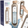 Motivačná sklenená fľaša na vodu AquaFloow MotivateGlass 1L béžová