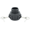 Adaptér IBC, Camlock 2 typ B, na hrubý závit S60x6 AG, BJ = 3 ks